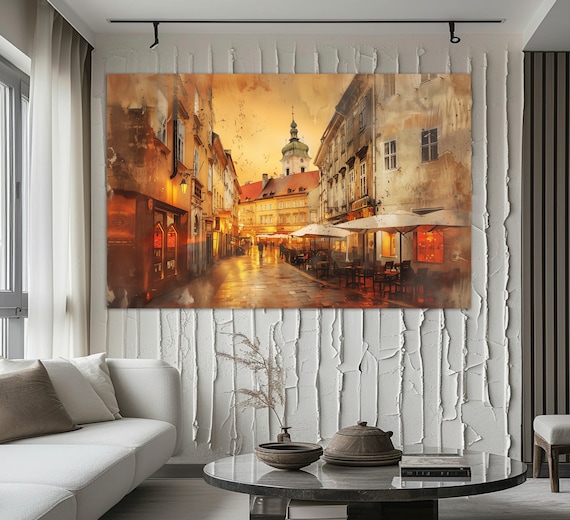 Bratislava Abstract Art Print, Slovakia Wall Art