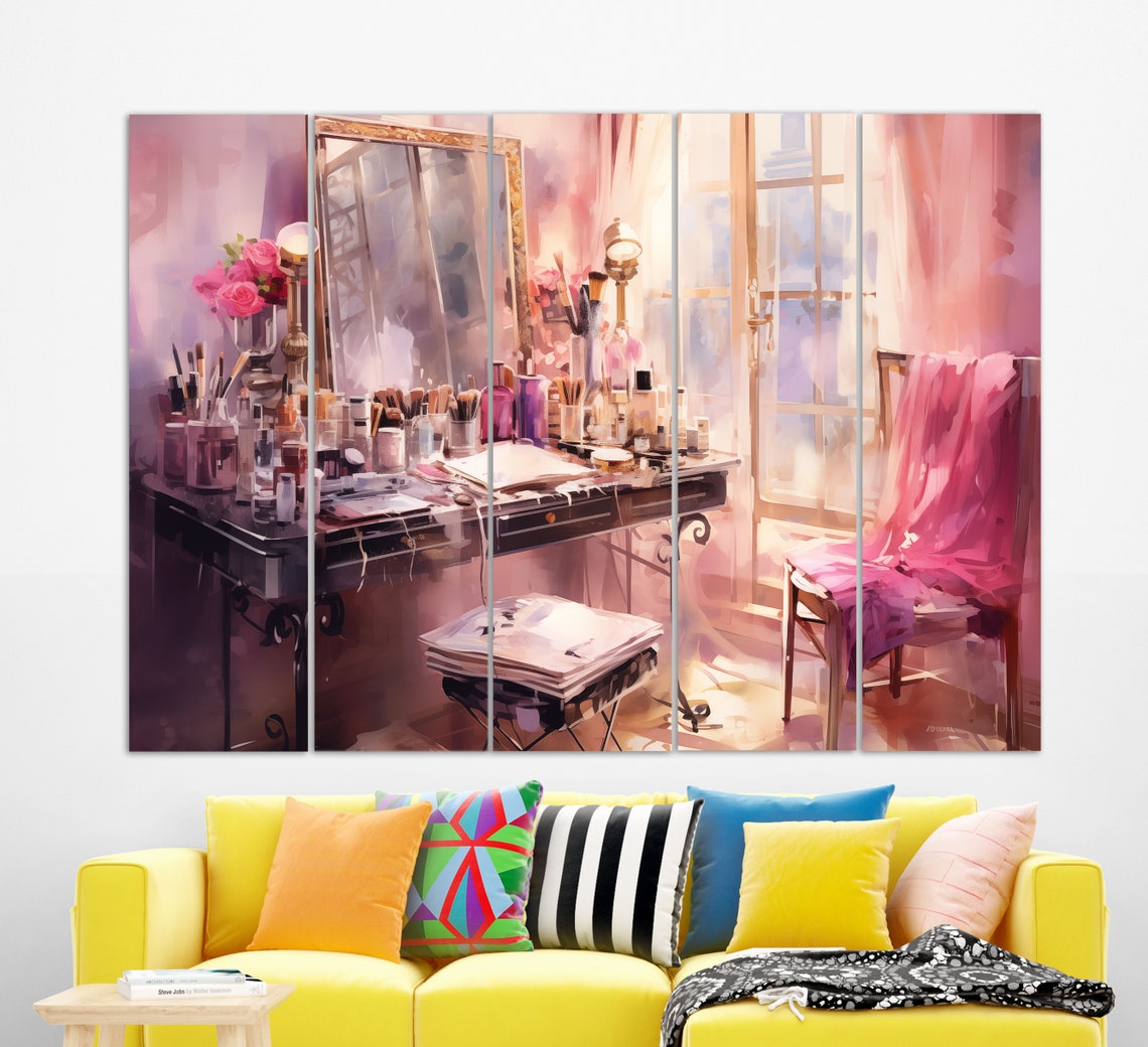 Makeup Wall Art Makeup Print Fashion Painting Visagiste Gift Makeup Studio Wall Decor - Image 2