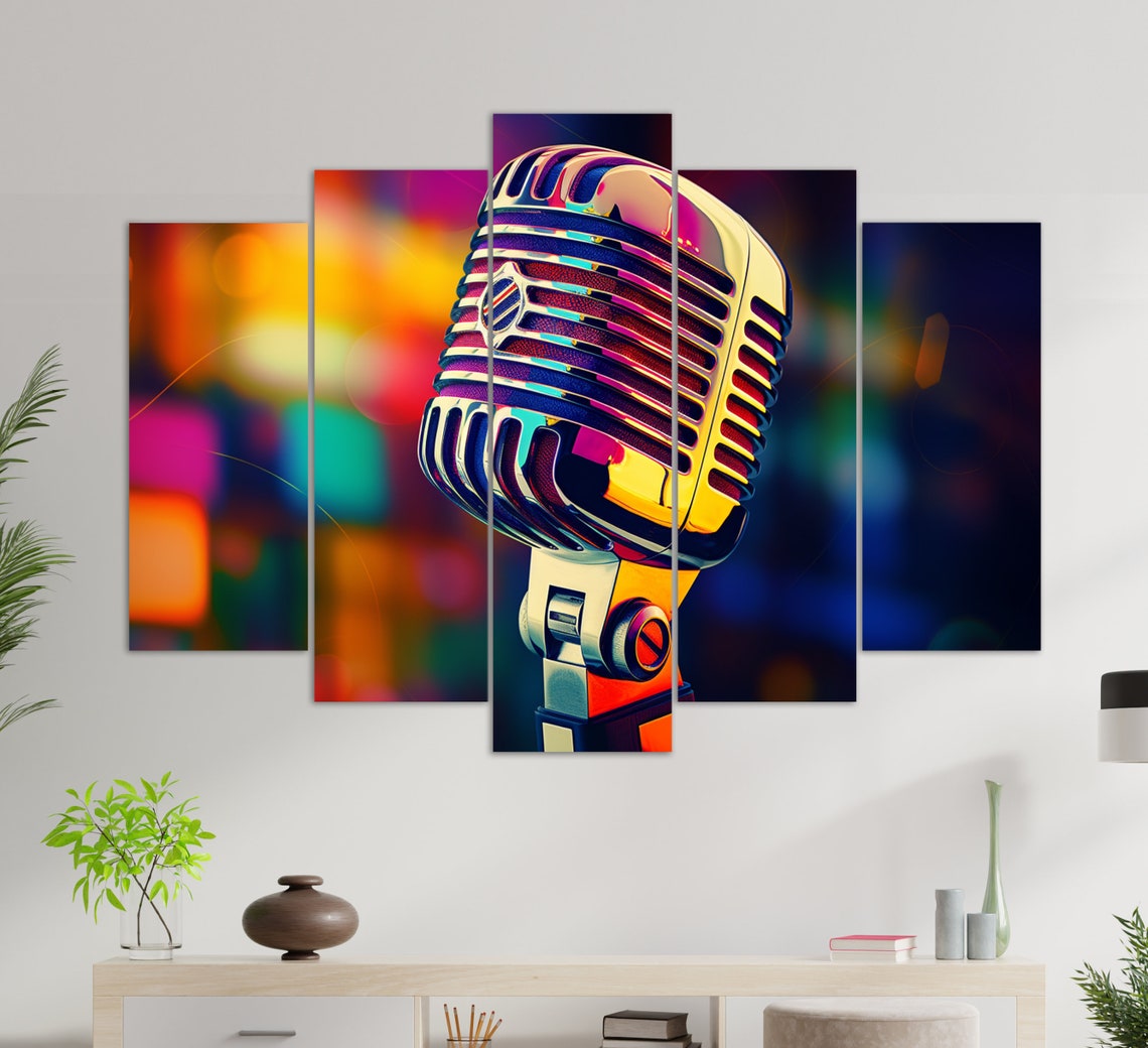 Vintage Microphone Art Print - Image 4