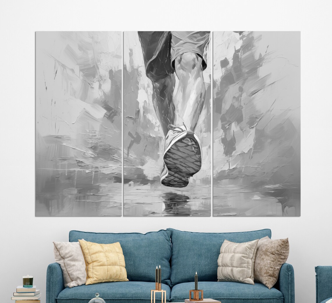 Abstract Running Wall Art, Runner Gift Print - Image 2