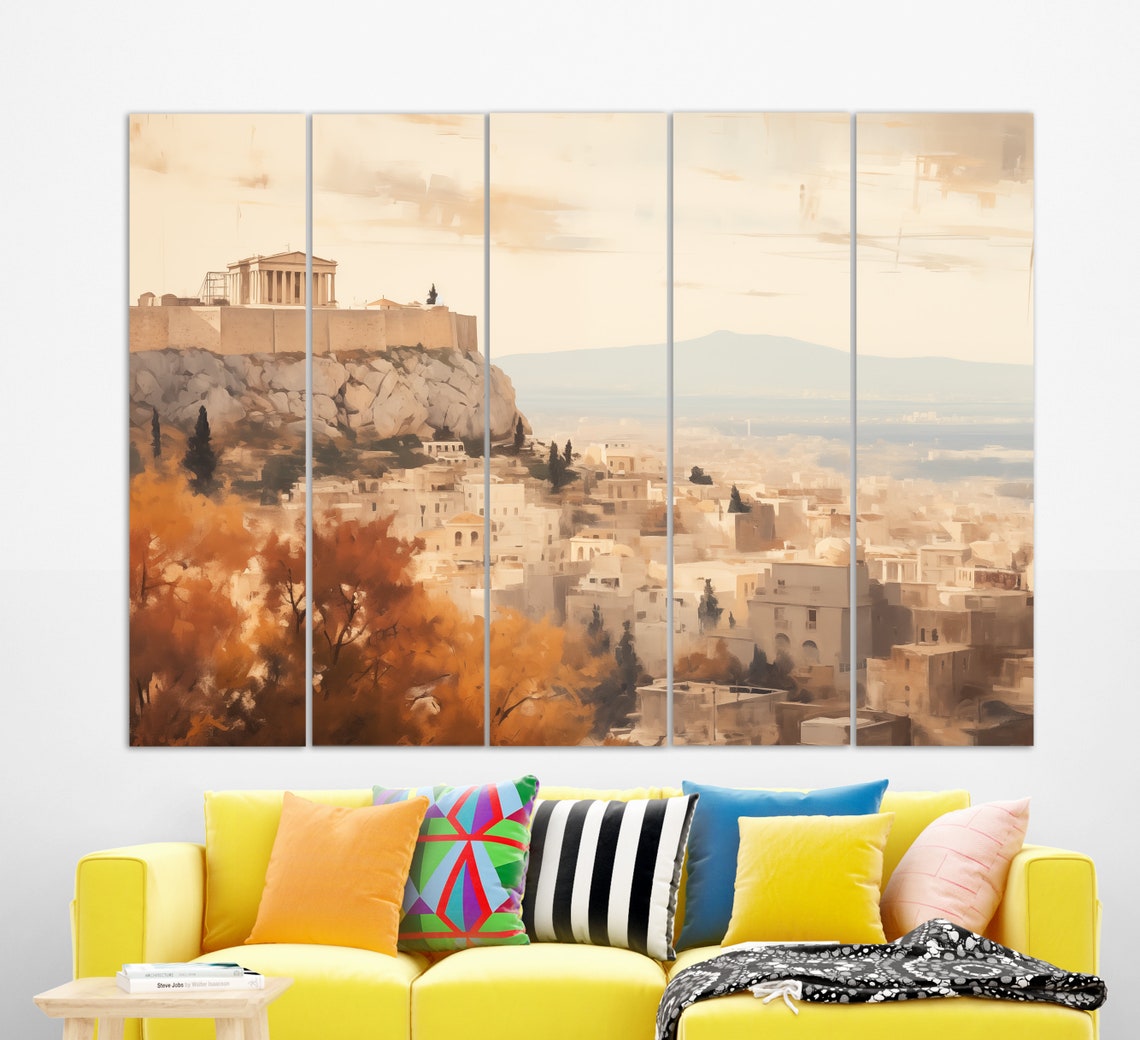 Athens Greece Acropolis Parthenon Ancient City Vintage Travel Poster - Image 2