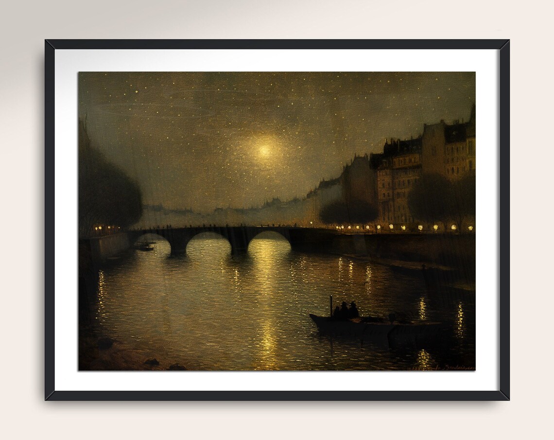 Vintage Moody Landscape Dark Academia Art Print - Image 3