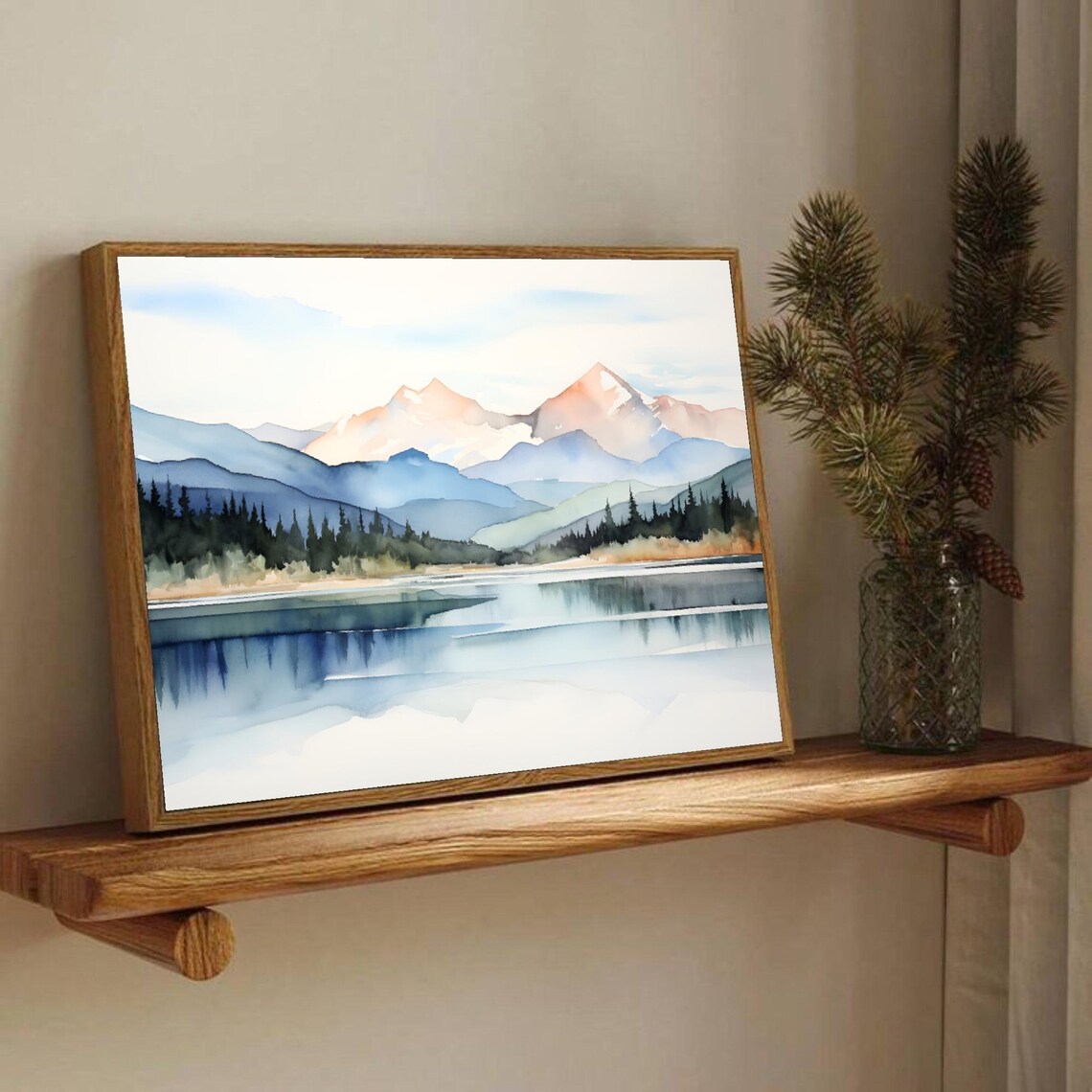 Grand Lake Rocky Mountains Watercolor Art Print - Image 4