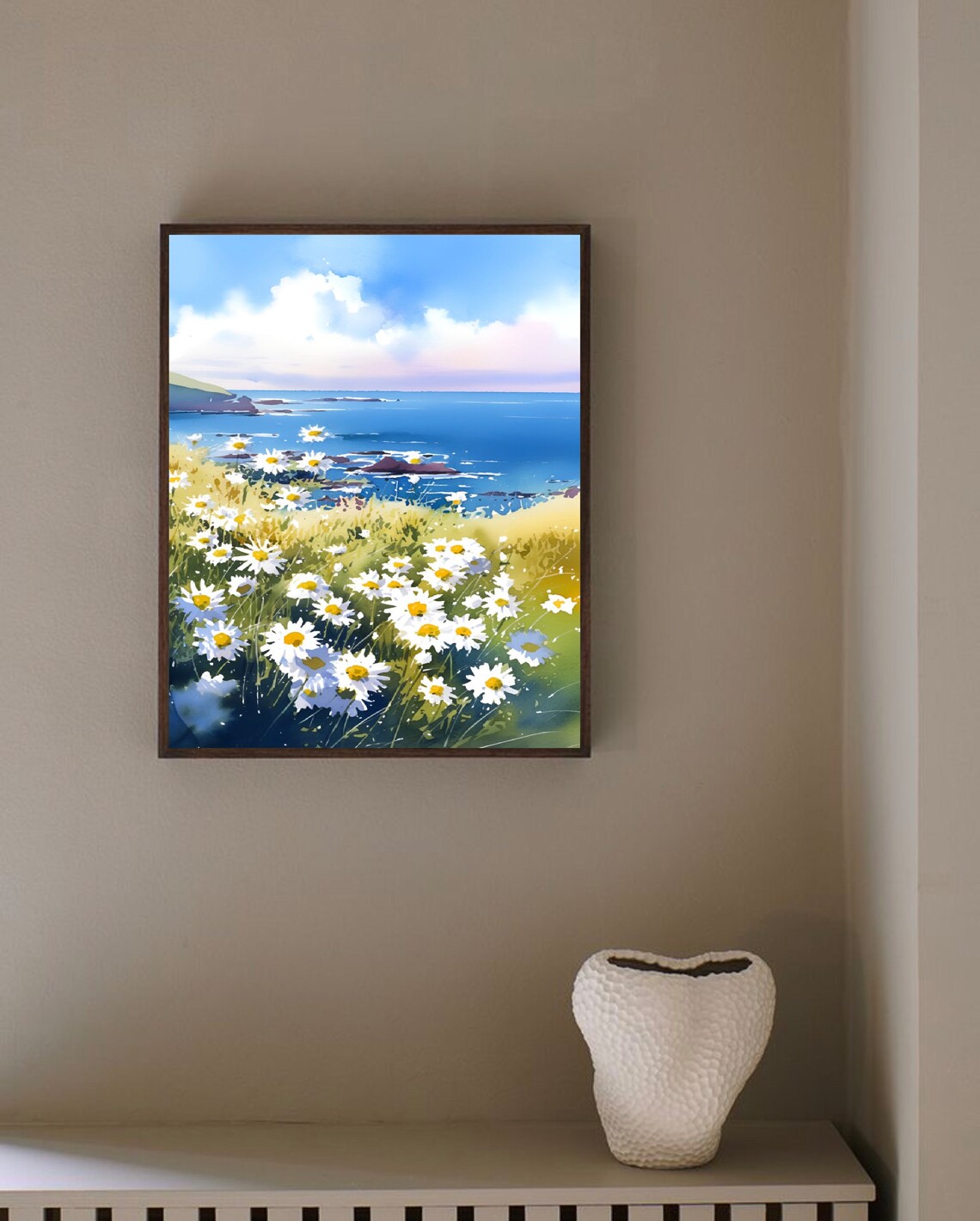 Daisy Wildflowers Watercolor Art Print, Meadow Floral - Image 4