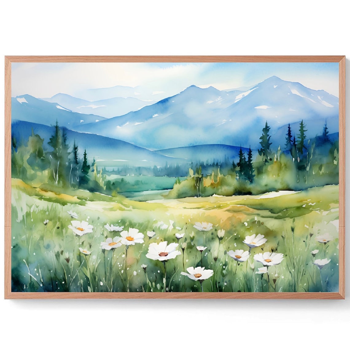 Eagle Mountain Minnesota Watercolor Art Print