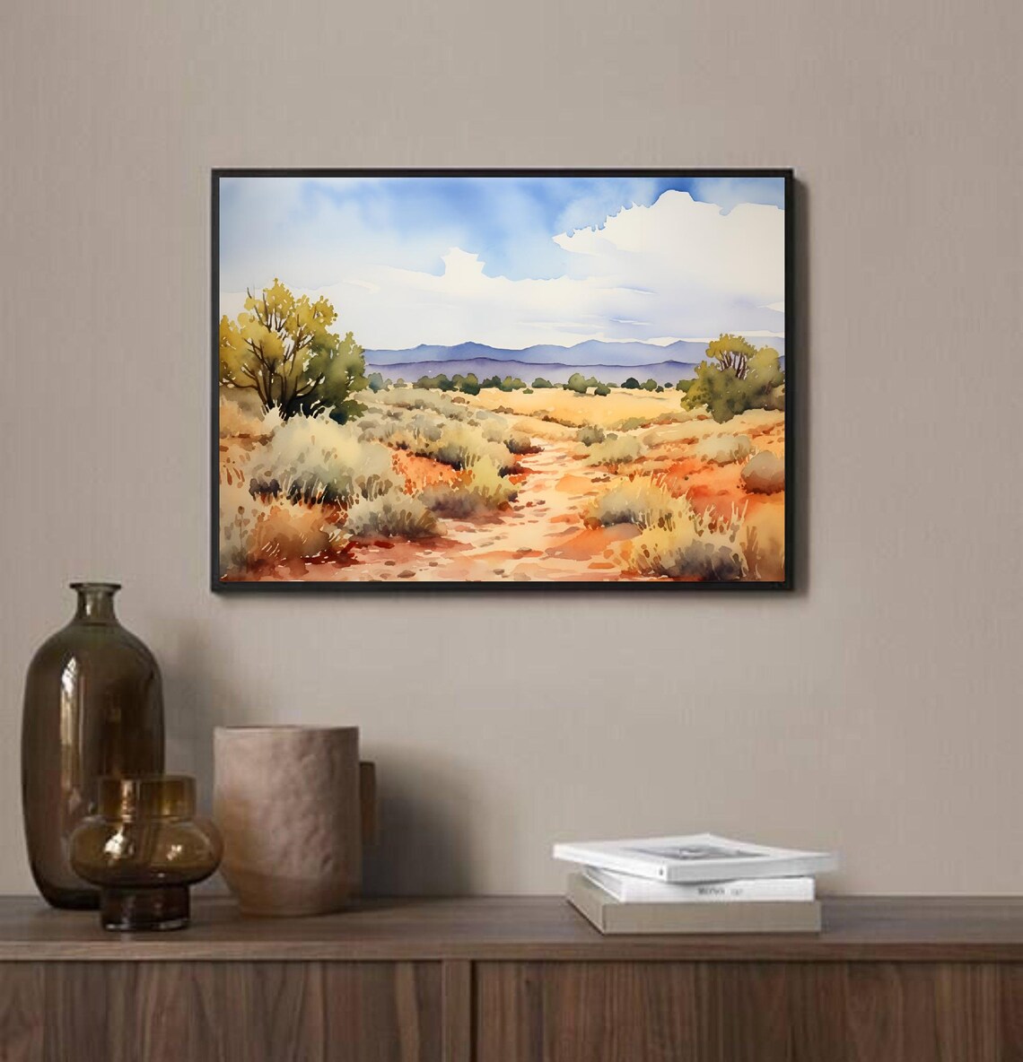 Hill Country Painting Texas Watercolor Travel Poster - Image 3