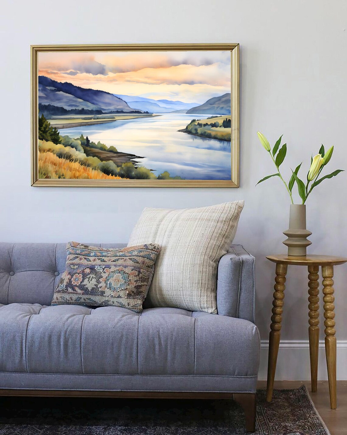 Cimarron River Oklahoma Watercolor Travel Poster - Image 4