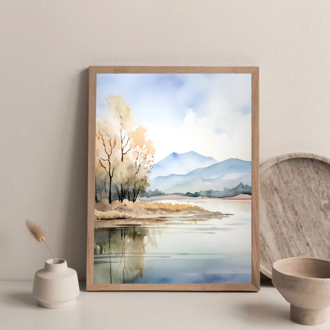 Oconee River Georgia Autumn Mountain Stream Watercolor Poster - Image 3