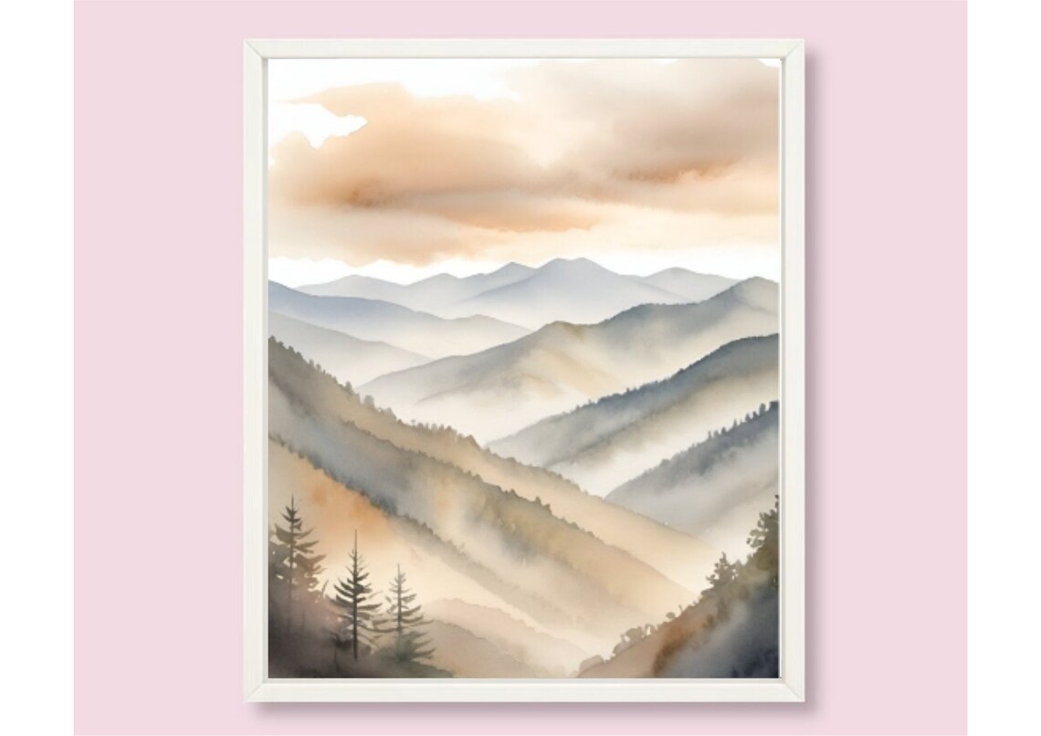 Great Smoky Mountains Sunrise Landscape Art Print - Image 6