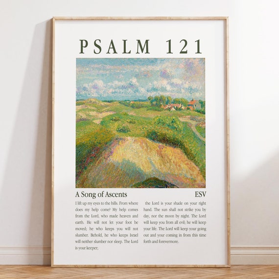 Psalm 121 Coastal Christian Wall Art Bible Verse Wall Art Trendy Apartment Decor Coastal Granddaughter Prints Wall Art Landscape