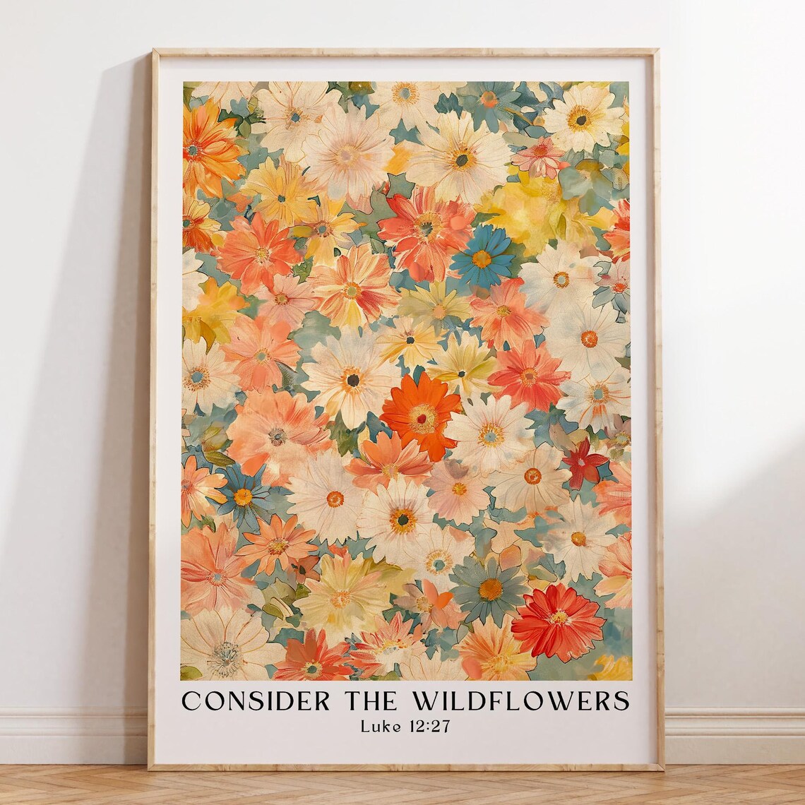 Consider The Wildflowers Christian Scripture Art Print