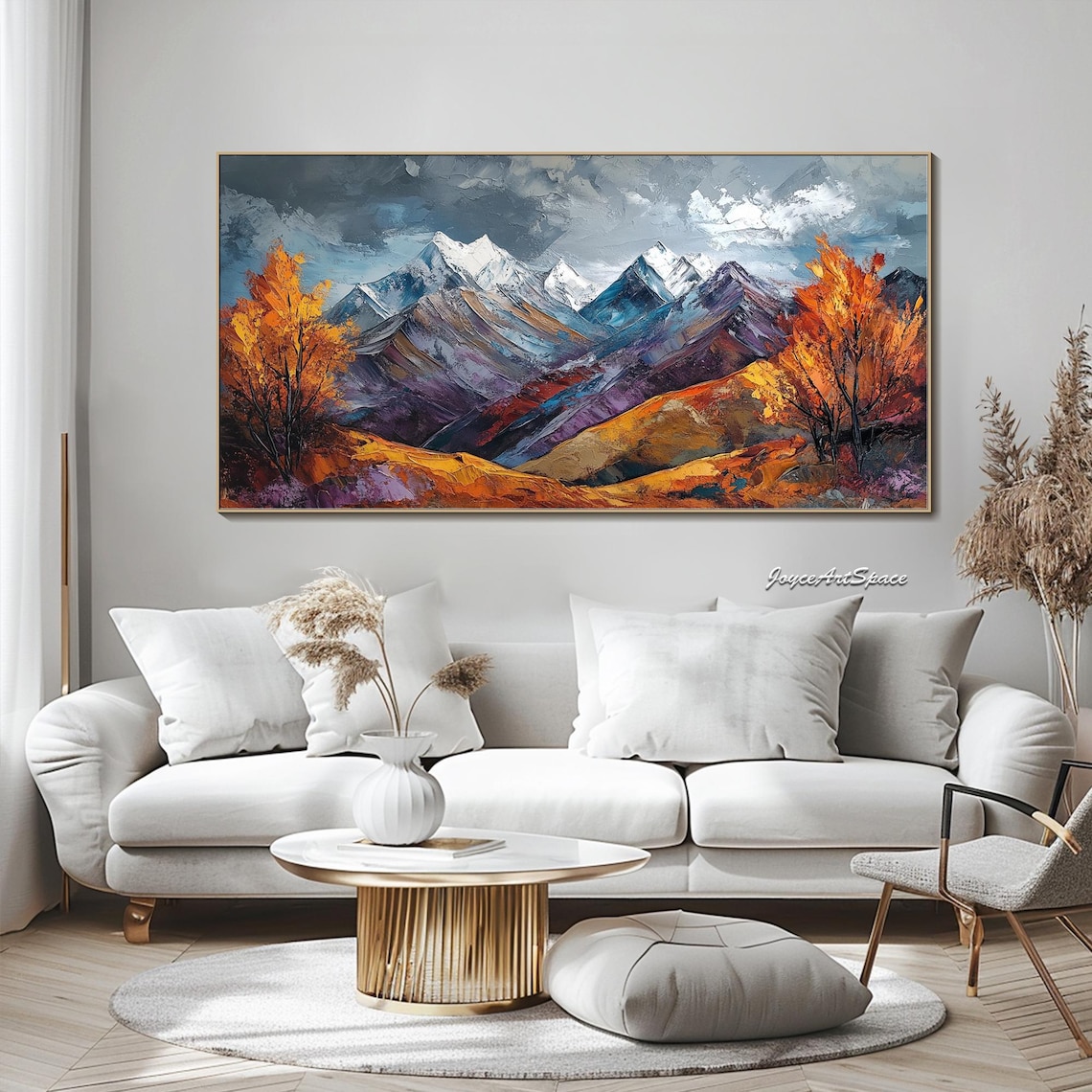 Abstract Mountain Oil Painting, Modern Art Print - Image 4