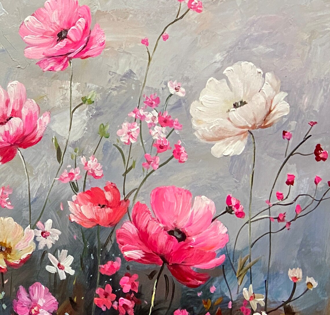 Abstract Pink Flower Art Print, Modern Spring Wall Art - Image 5