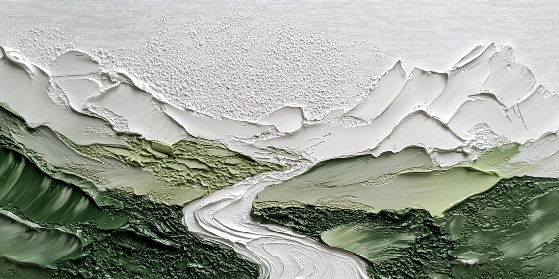 Abstract Mountain Wall Art Print, Bedroom Decor - Image 4