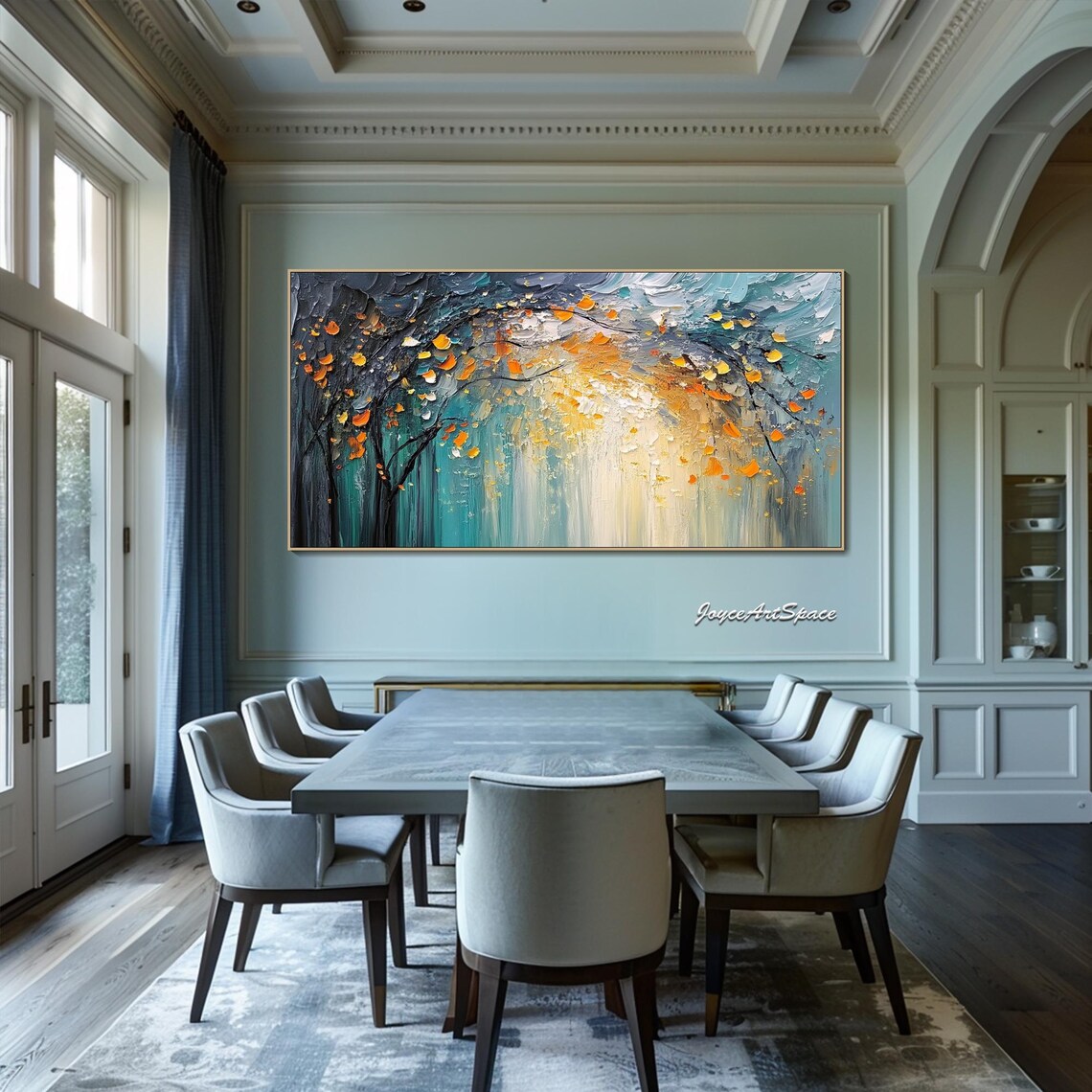 Abstract Oil Painting Tree Art Print, Boho Decor - Image 3