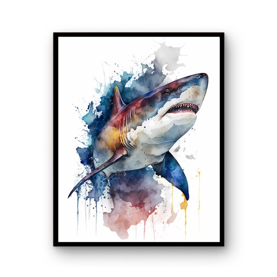 Watercolor Art Instant Print Poster Wildlife Gift Animals Nursery Animal Painting Colorful
