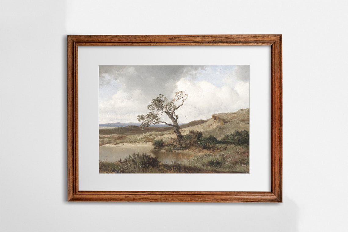 Vintage Cloudscape and Meadow Gallery Wall Set of 4 Art Prints - Image 3