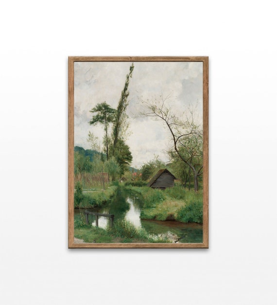 Vintage Nature Paintings French Landscape Art Paintings Of Trees Rustic Home Decor Art Print