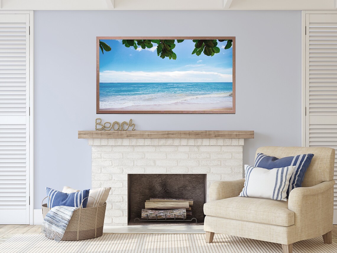 Ocean Tropical Beach Art Print for Frame TV - Image 2