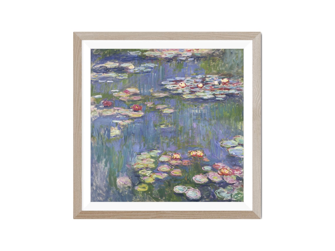 Claude Monet Water Lilies Pond Reflections Impressionist Floral Art Poster - Image 2
