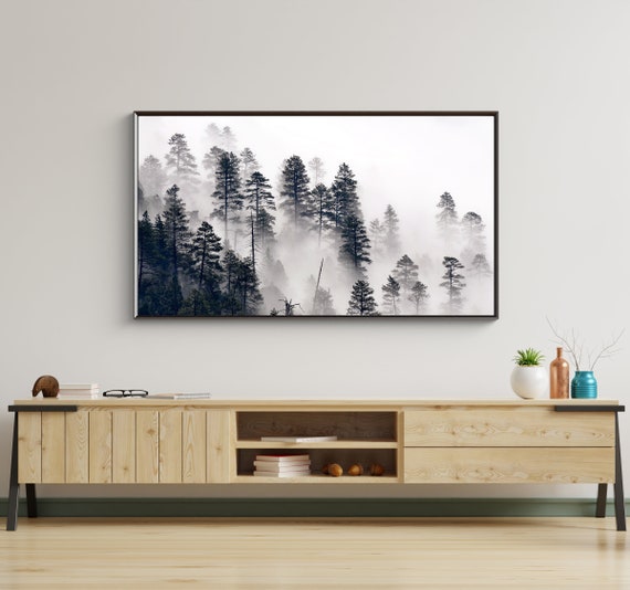 Frame Tv Art Misty Forest Photo For Frame Tv Tv Art Instant