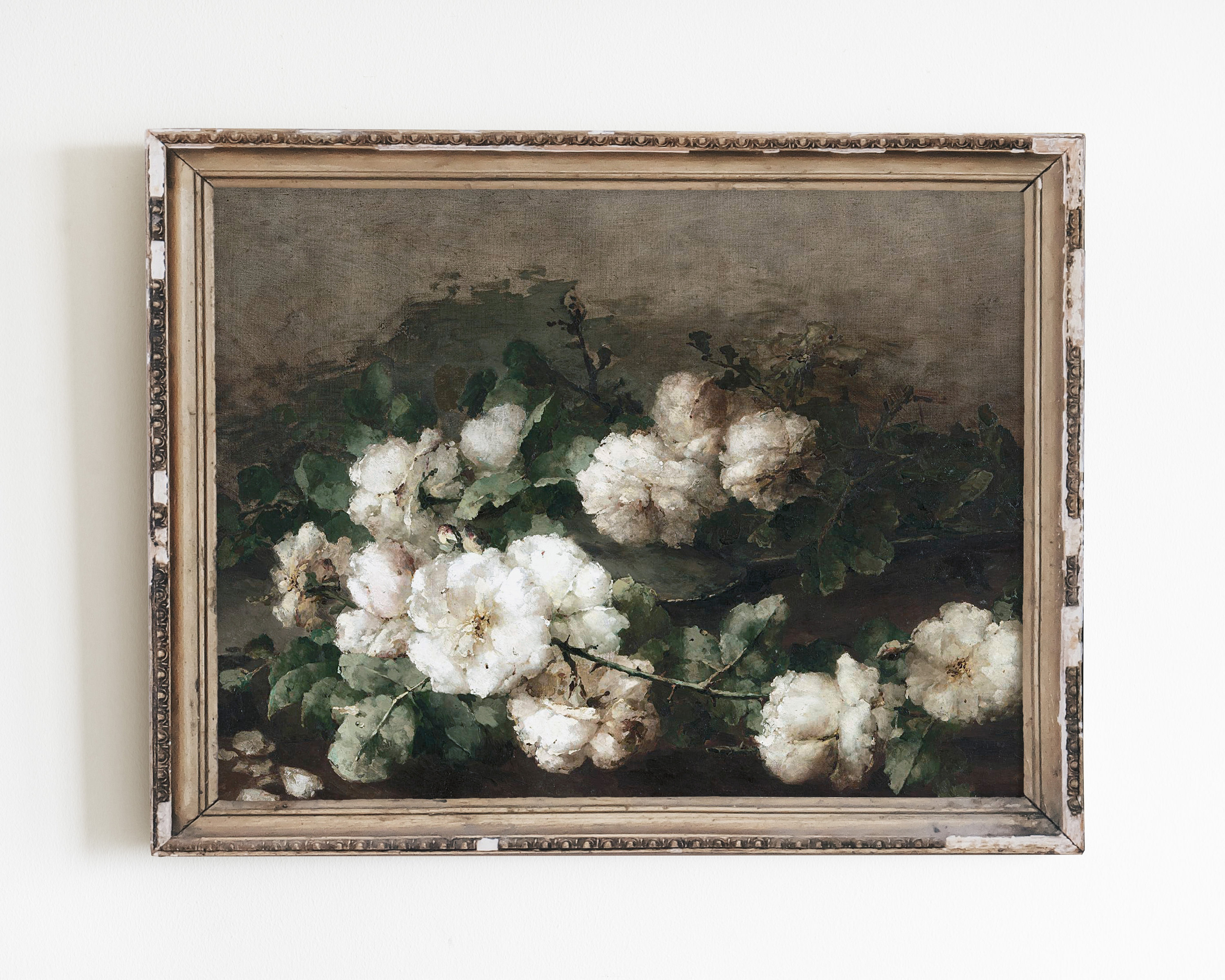 Vintage Rose Painting, French Floral Art Print