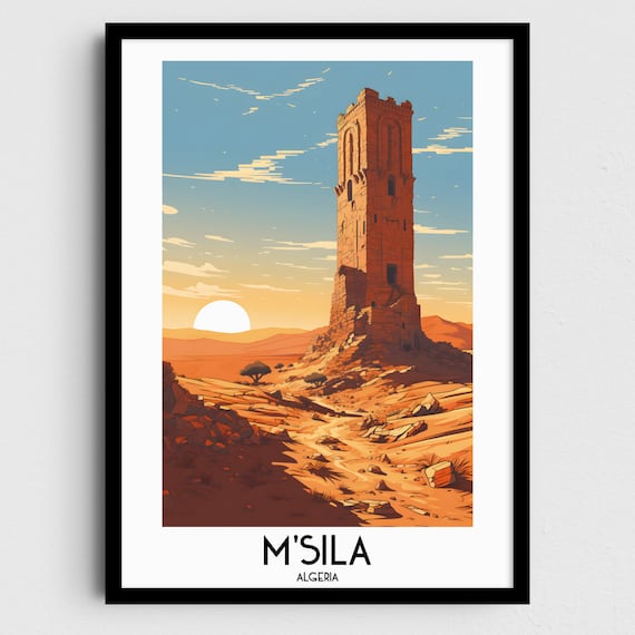 Msila Travel Wall Art Algeria Painting Gifts Africa Home Decor Prints Posters Handmade Art Algerian