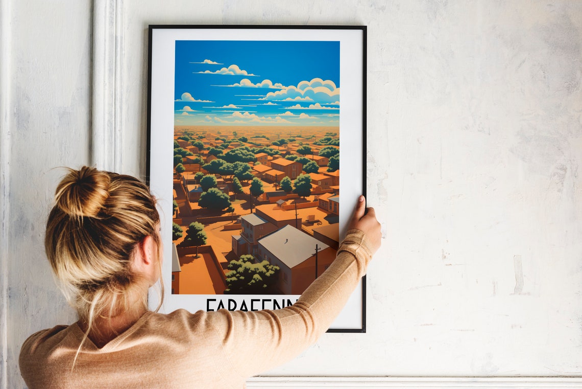 Farafenni The Gambia Sprawling Town Under Wide Blue Sky Poster - Image 2