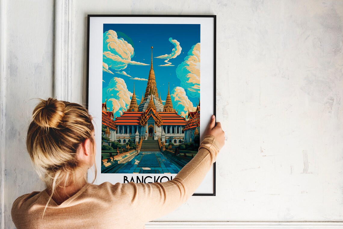 Bangkok Travel Poster, Thailand Asia Wall Art - Image 2