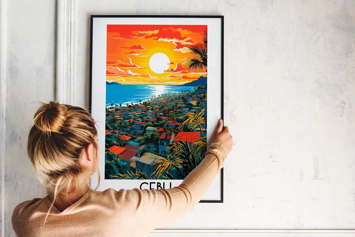Cebu Travel Poster, Philippines Asia Home Decor - Image 2