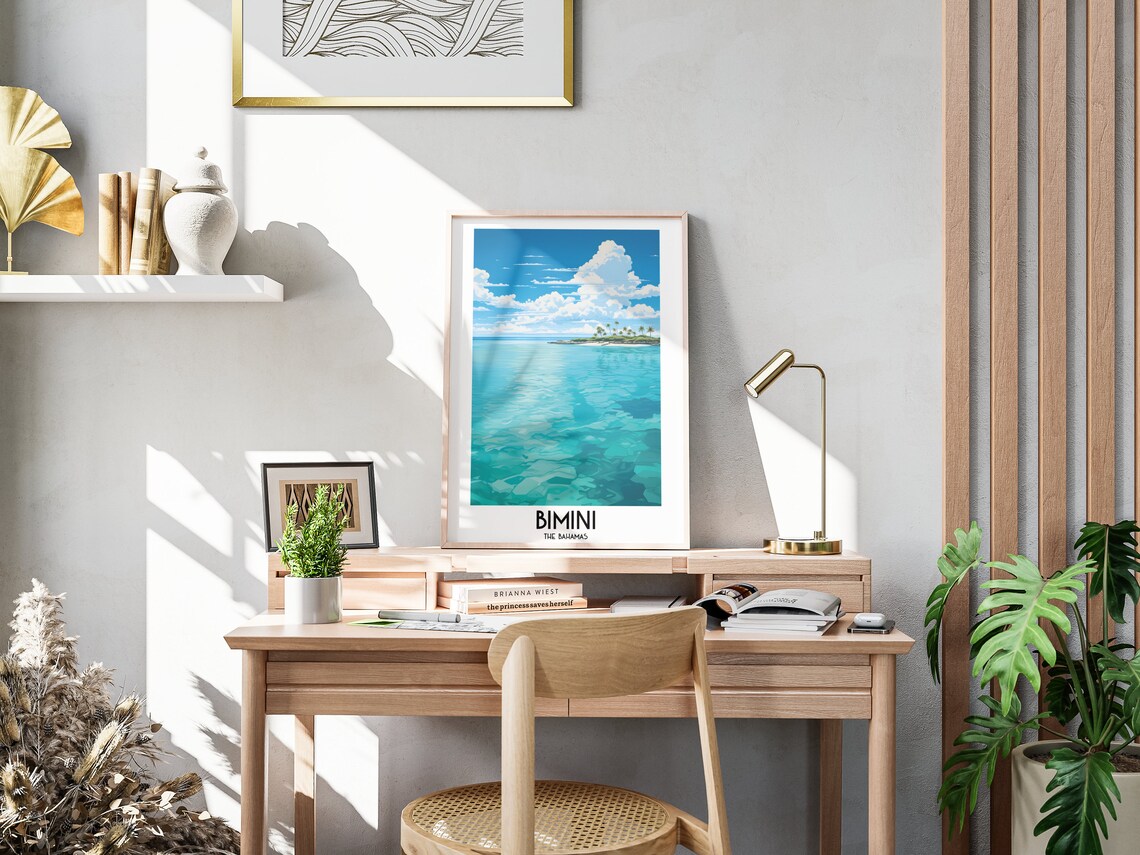 Bimini Travel Poster, The Bahamas Caribbean Art - Image 3