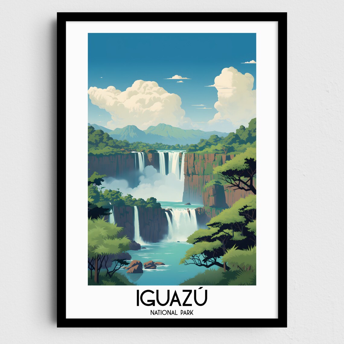 Iguazú National Park Argentina Brazil Waterfalls Jungle Poster