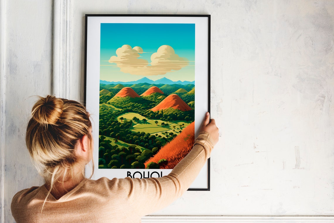 Bohol Philippines Chocolate Hills Lush Green Valley Scenic View Poster - Image 2