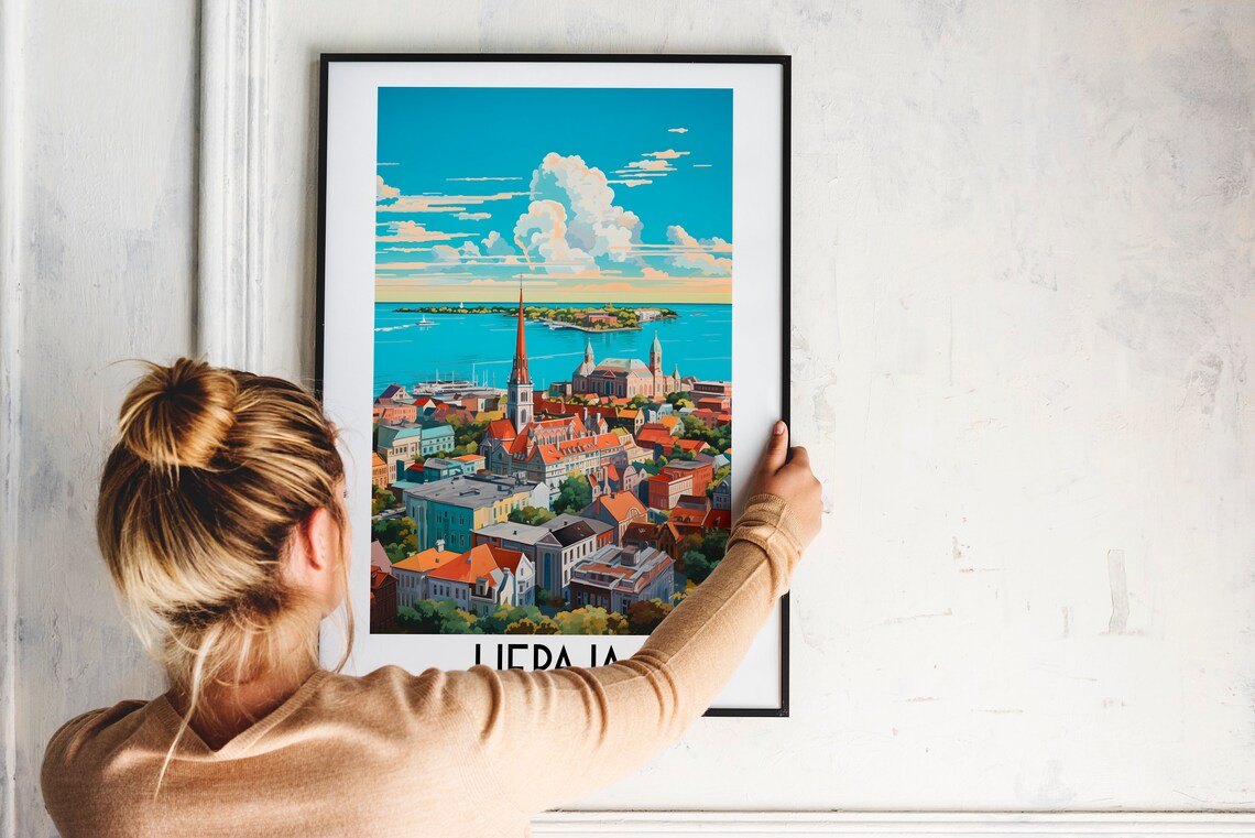 Liepja Travel Poster, Europe Home Decor Print - Image 2