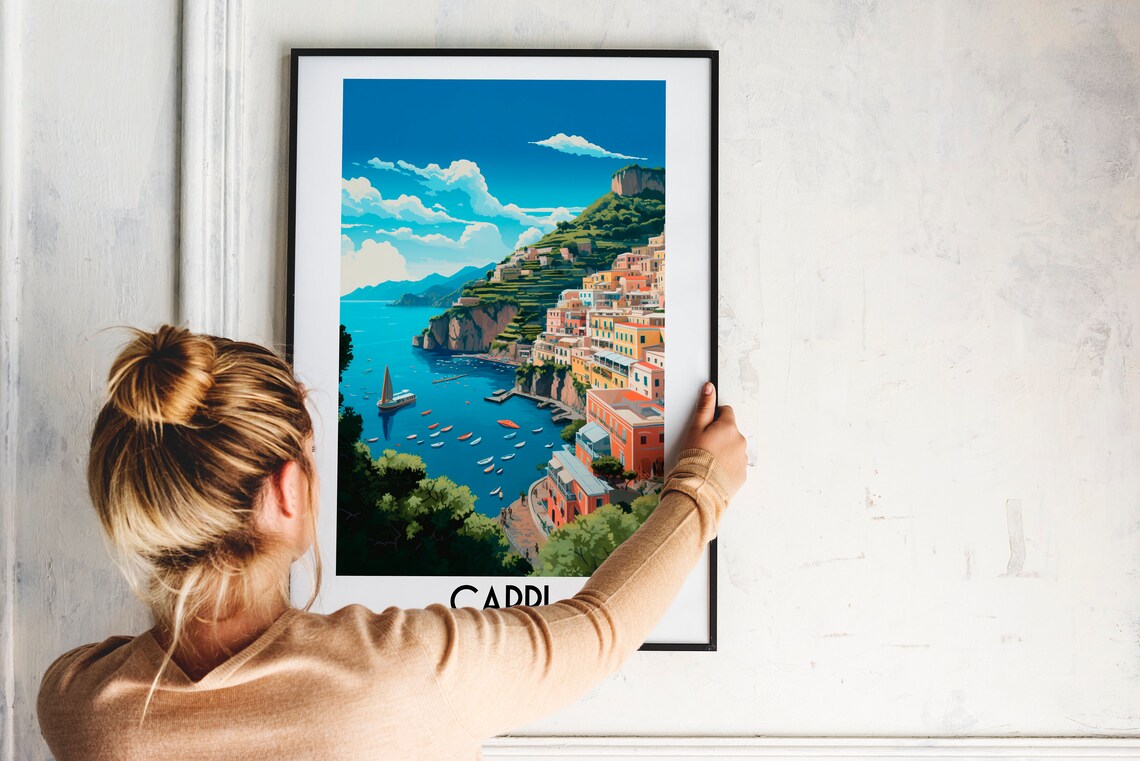 Capri Travel Poster, Italy and Campania Wall Art - Image 2