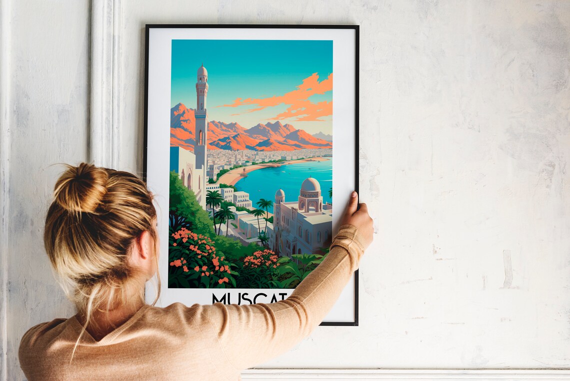 Muscat Travel Poster, Oman Middle East Decor - Image 2