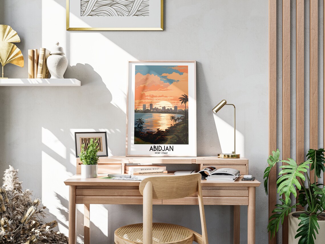 Abidjan Travel Poster, Ivory Coast Home Decor - Image 3