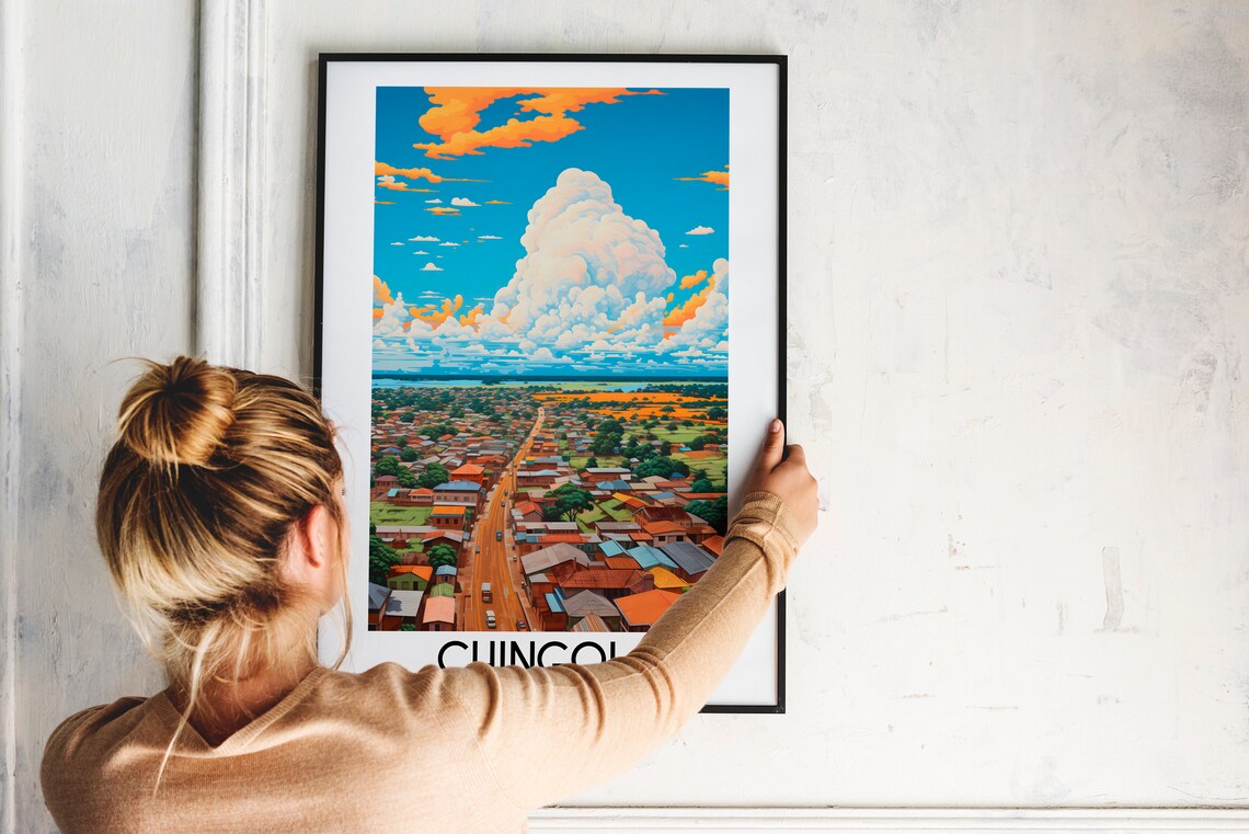 Chingola Zambia Copperbelt Town Road Big Sky Wide Travel Poster - Image 2