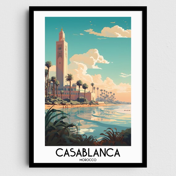 Casablanca Travel Wall Art Morocco Painting Gifts Africa Home Decor Prints Posters Handmade Art