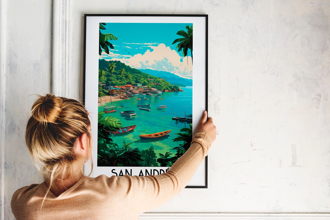 San Andres Travel Poster, South America Home Decor - Image 2