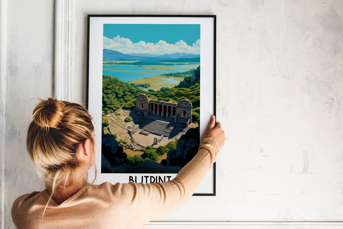 Butrint Albania Ancient Theater Historic Ruins Vintage Travel Poster - Image 2