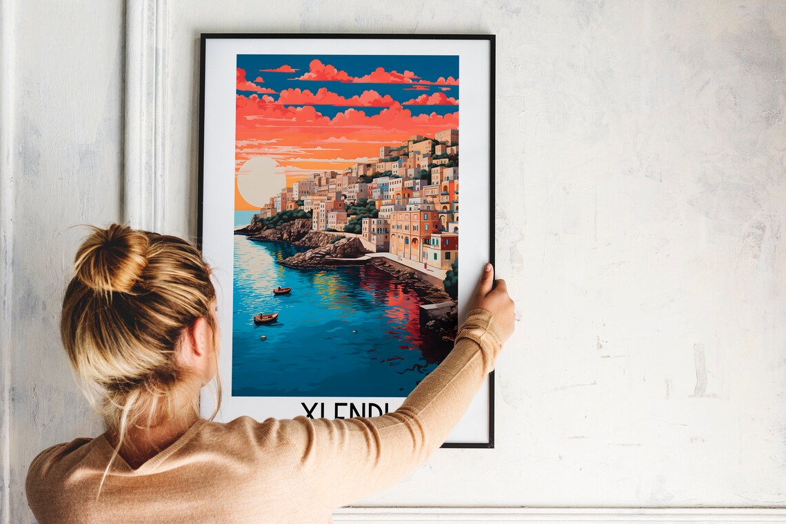 Xlendi Travel Poster, Malta Europe Home Decor - Image 2