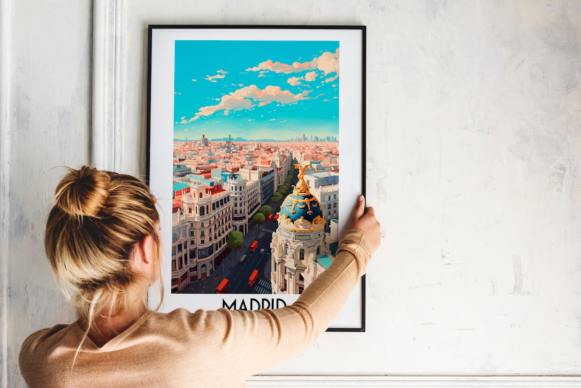 Madrid Travel Poster, Gran Via Spain Home Decor - Image 2