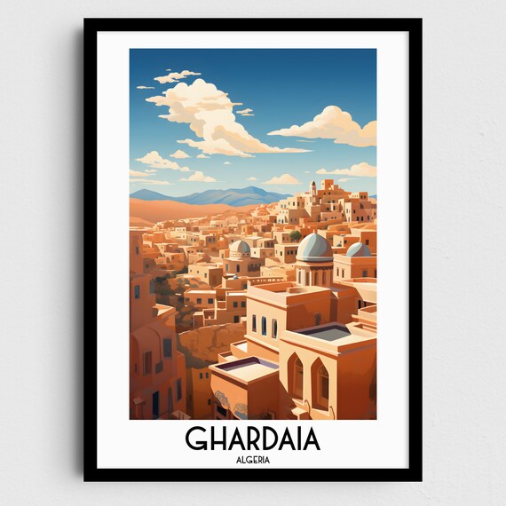 Ghardaa Travel Wall Art Algeria Painting Gifts Africa Home Decor Prints Posters Handmade Art Algerian