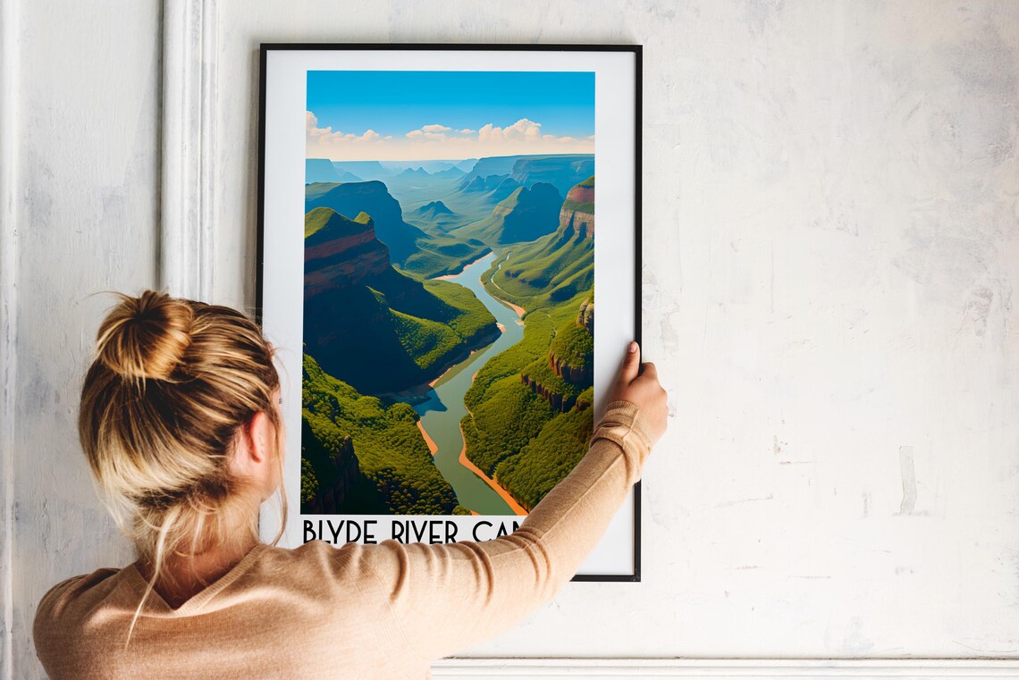 Blyde River Canyon South Africa Green Gorge River View Travel Poster - Image 2