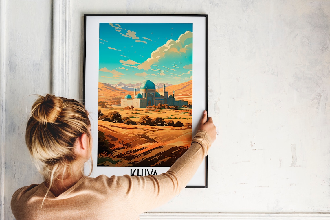 Khiva Travel Poster, Uzbekistan Home Decor - Image 2