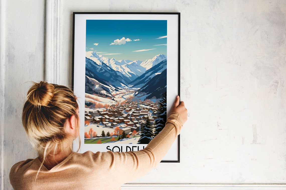 Soldeu Andorra Ski Village Beneath Snowy Peaks Winter Poster - Image 2