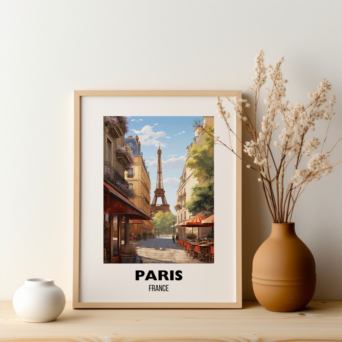 Paris Travel Poster Wall Art City Art Poster Europe Travel Prints France Wall Art Paris Gift Paris Print Wall Art - Image 2