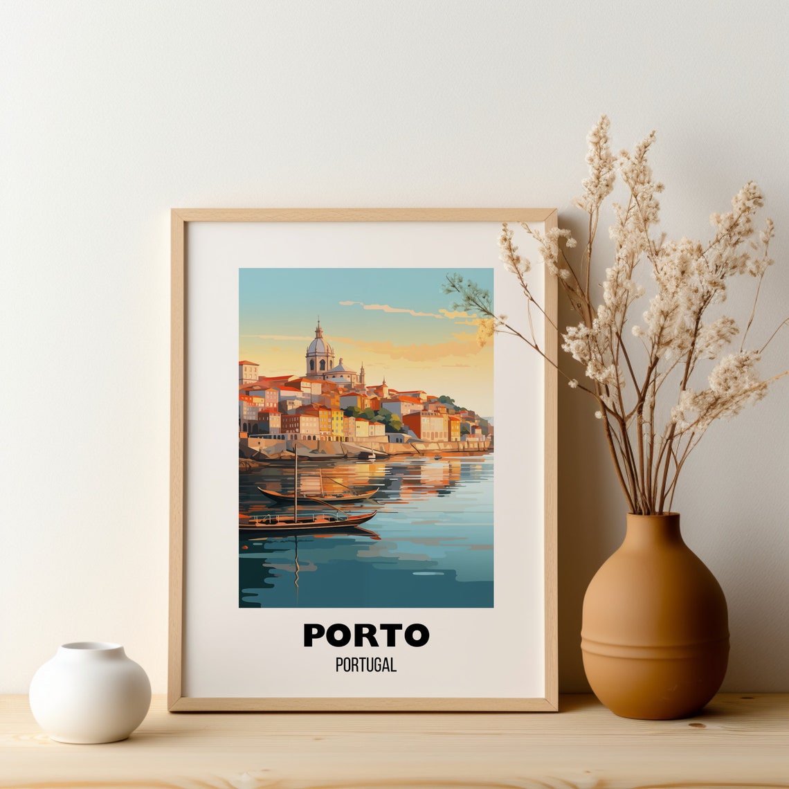 Porto Portugal Travel Poster Print Wall Art Portugal Art Porto Travel Gift Travel Decor Portugal Cityscape - Image 2