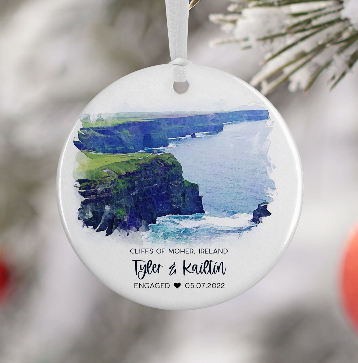 Cliffs of Moher Ireland Travel Poster, Personalized